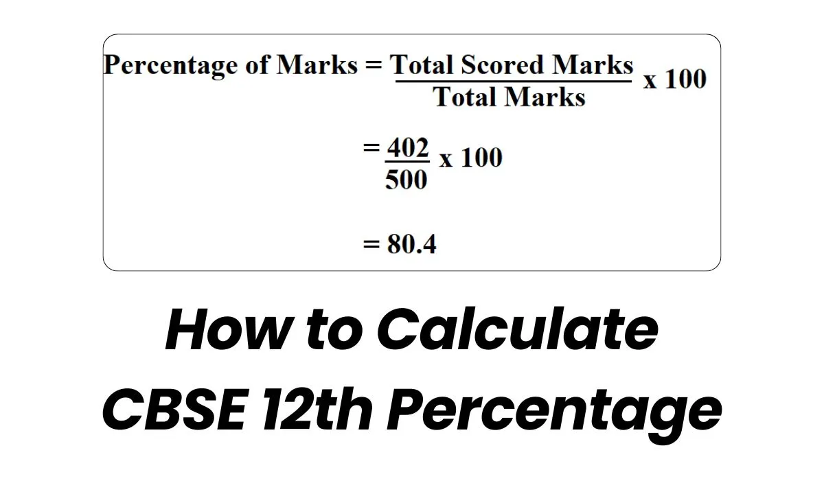 How to Calculate CBSE 12th Percentage