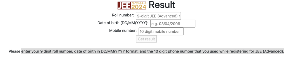 How to Check JEE Advanced Result 2024