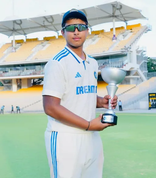 Vaibhav showcased his talent on the international stage in the Youth Test series against Australia U-19 in Chennai. During this series, he smashed a century off just 58 balls, making it the fastest Youth Test century by an Indian and the second-fastest globally.