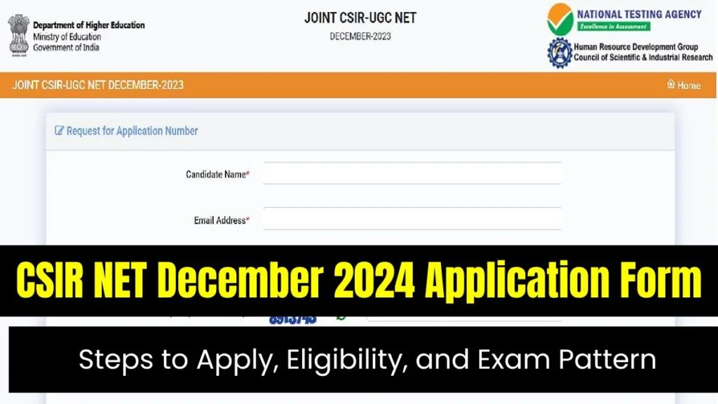 CSIR NET December 2024 Application Form