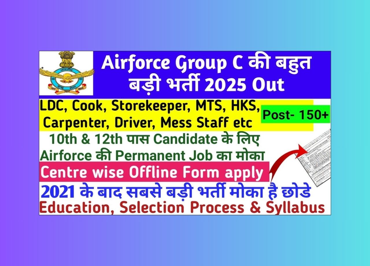 Indian Air Force Group C Civilian Recruitment 2025