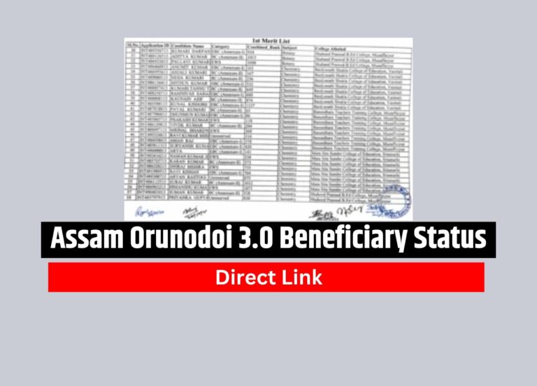 Cheque Distric Code Orunodoi Beneficiary Status Check District Wise @orunodoi.assam.gov.in ...