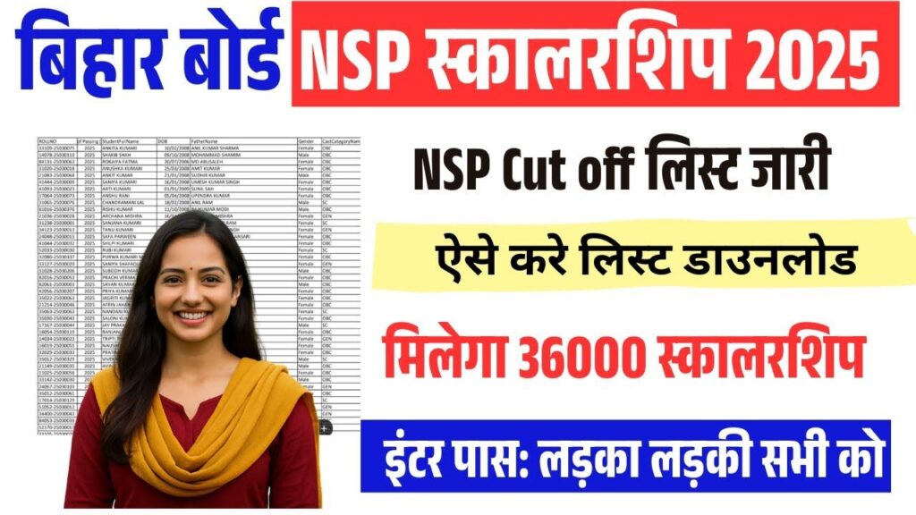 Bihar Board Inter NSP Cut Off List 2025