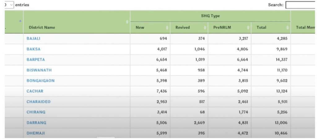 How to Check the SHG List 2025 Assam (Category Wise):