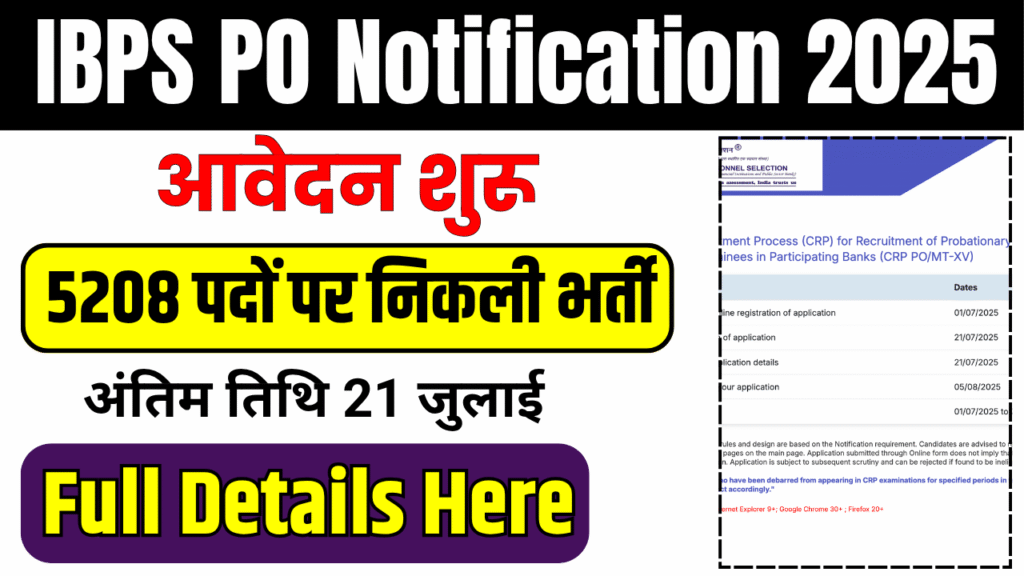 IBPS PO Notification 2025