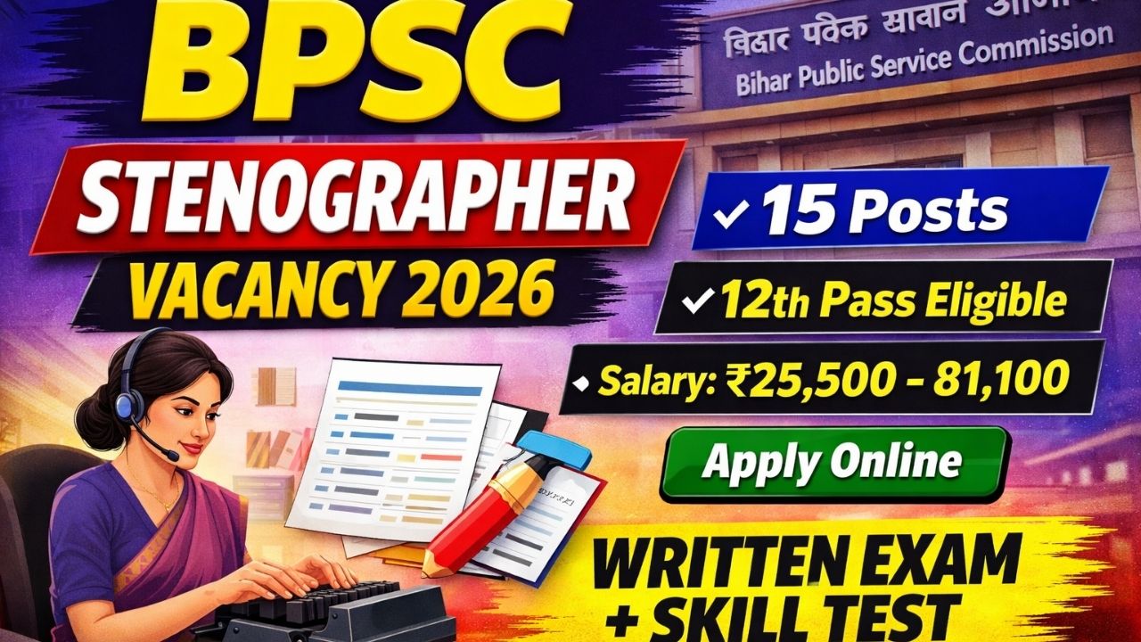 BPSC Stenographer Vacancy 2026