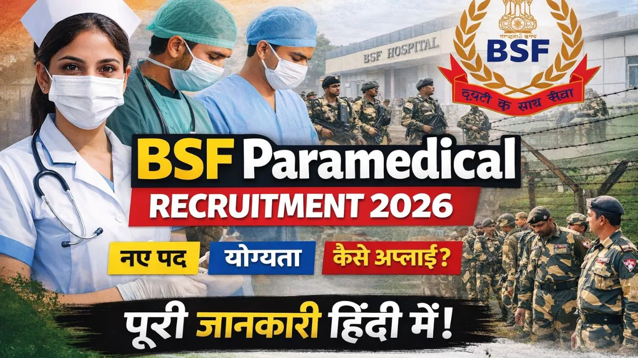 bsf paramedical vacancy 2026 official notification