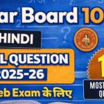 Bihar Board 10th Hindi Important Questions 2026