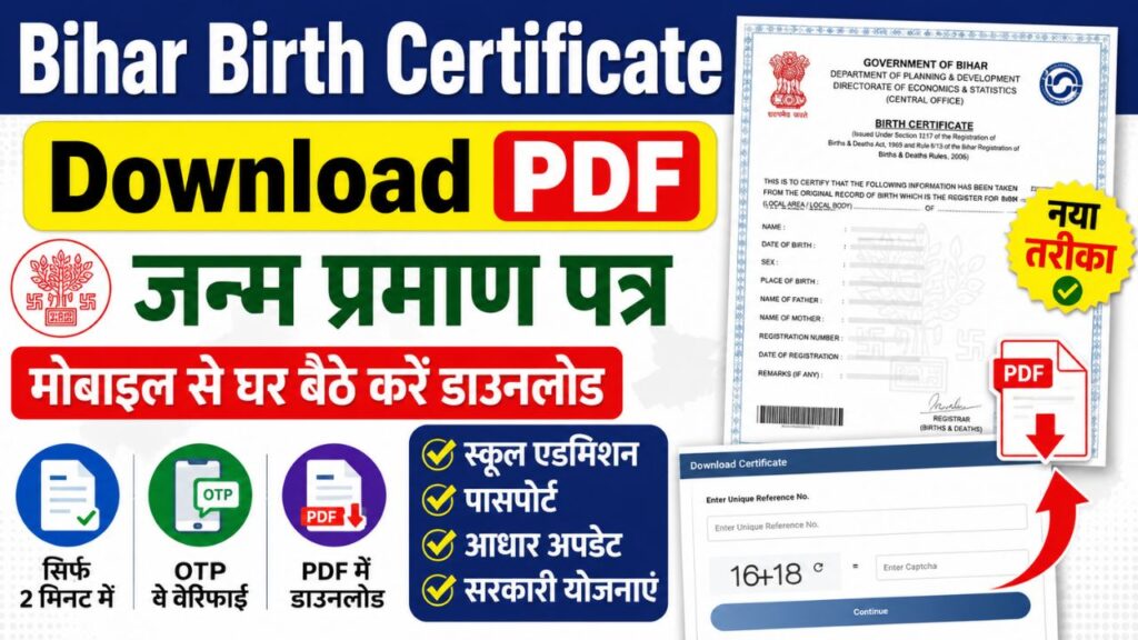 Bihar Birth Certificate Download