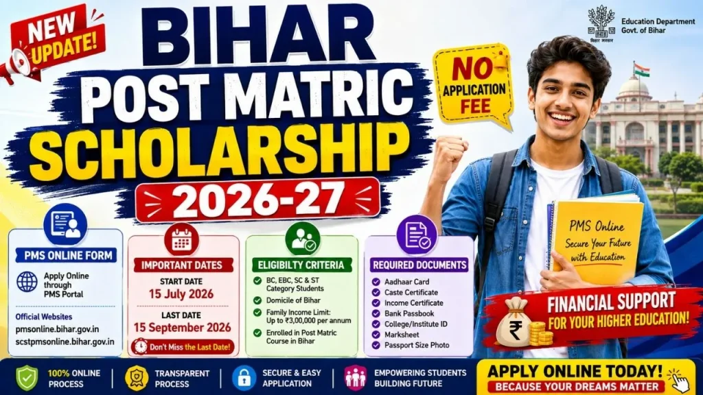Bihar Post Matric Scholarship 2026
