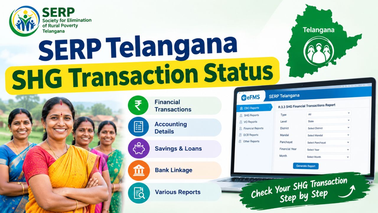 SERP Telangana SHG Transaction Status